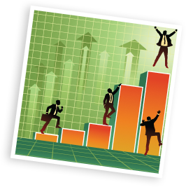 vector graphic of a business chart